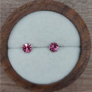 Platinum Plated 925 Silver October Birthstone CZ Stud Earrings